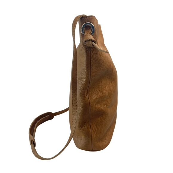 M.I.L.A. Jackie Grain Leather Crossbody Bag in Tan Caramel - Picture 3 of 11